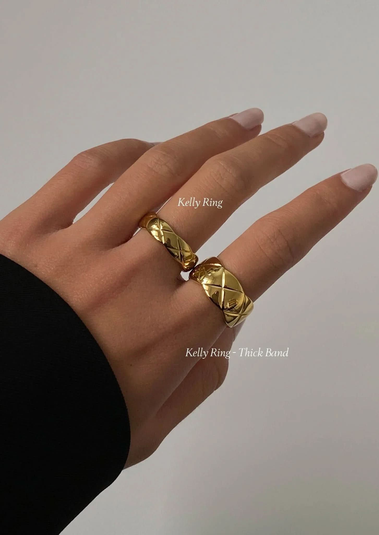 Aubrey Thick Band – Gold